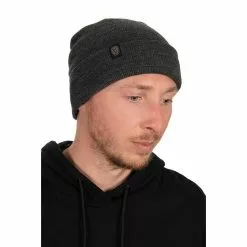 BEANIE MAN FOX BEANIE HAT GREY