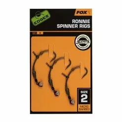 HOOK CARP FOX RONNIE SPINNER RIGS - PACK OF 3