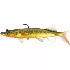 PRE-RIGGED SOFT LURE FOX RAGE REPLICANT REALISTIC PIKE VERT/ARGENT