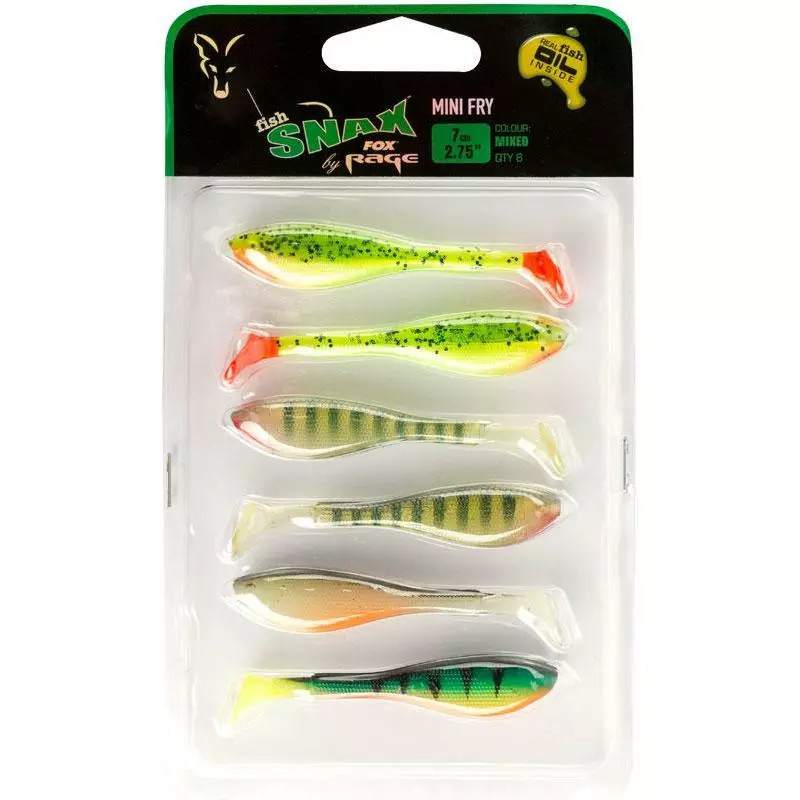 SOFT LURE PACK FOX RAGE MINI FRY MIXED COLOUR 3 SOFT LURE PACK FOX RAGE MINI FRY MIXED COLOUR