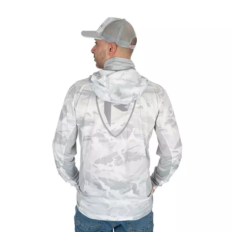 SWEAT HOMME FOX RAGE UV PERFORMANCE HOODED TOP - BLANC 5 SWEAT HOMME FOX RAGE UV PERFORMANCE HOODED TOP - BLANC - Image 3